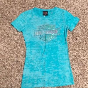 Blue Harley t shirt